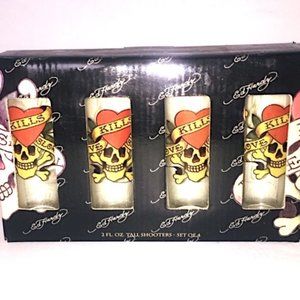 🌹 ED HARDY "Love Kills Slowly" Shot Set - NEW!